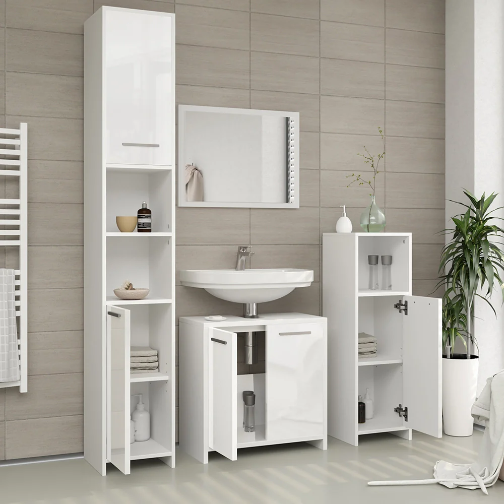 Specchio bagno Kiko Bianco lucido/Bianco 45 x 60 cm Vicco - Image 4