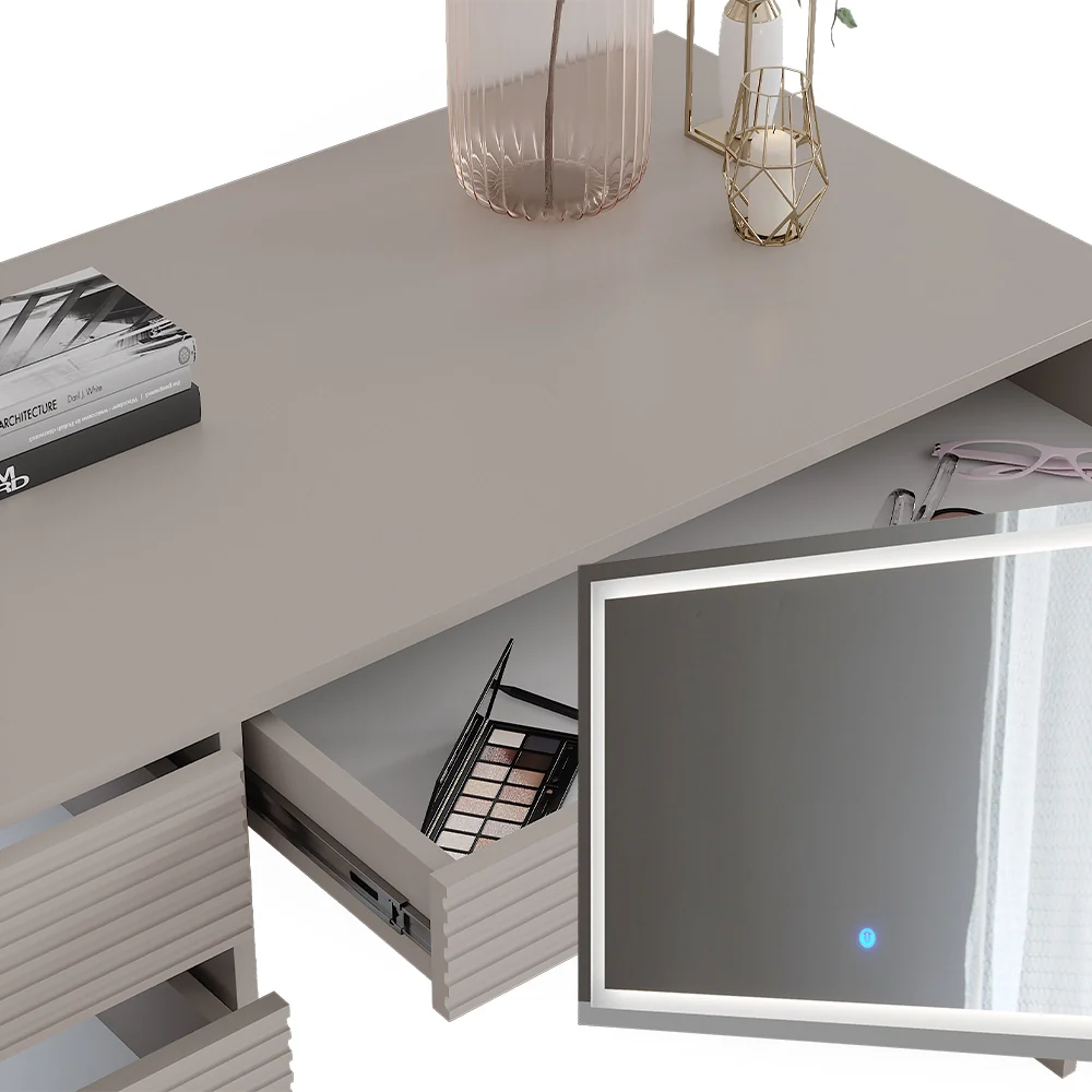 Tavolo da toilette Sherry Cachemire 120 cm con specchio a LED Vicco - Image 6