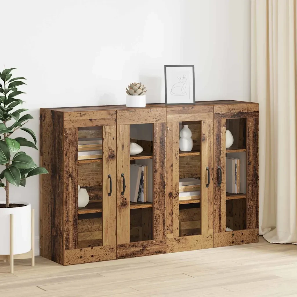 Armadi da Muro 2 pcs Legno vecchio 69,5 x 34 x 90 cm - Image 4