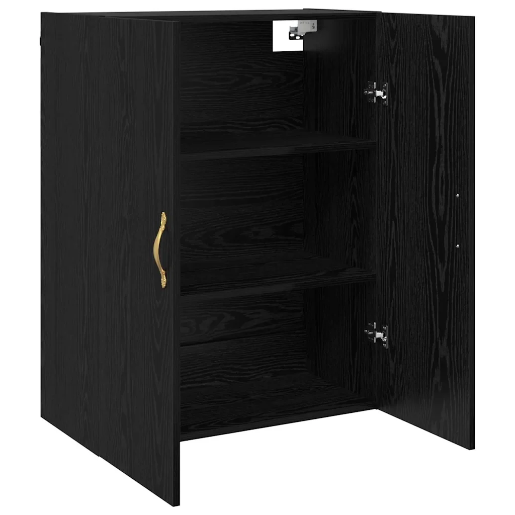 Mobiletto a muro 2 pcs Rovere Nero 69,5 x 34 x 90 cm - Image 6