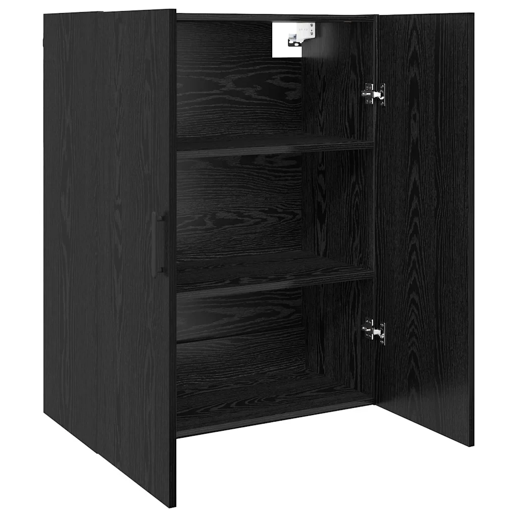 Mobiletto a muro 2 pcs Rovere Nero 69,5 x 34 x 90 cm - Image 6