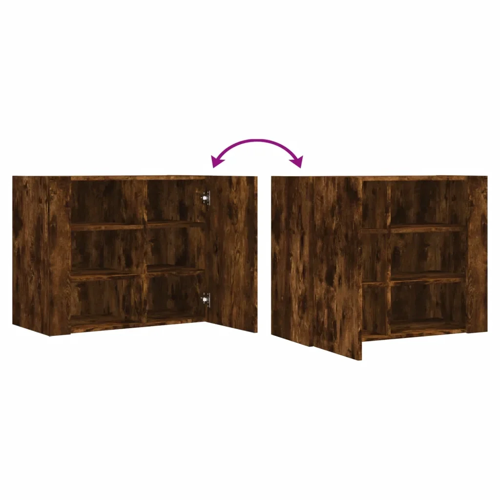 vidaXL Armadietto a Muro Rovere Fumo 75x35x60 cm in Truciolato - Image 7