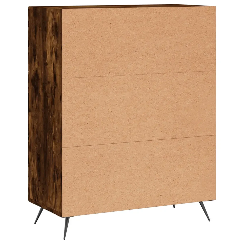 vidaXL Cassettiera Rovere Fumo 69,5x34x90 cm in Legno Multistrato - Image 7
