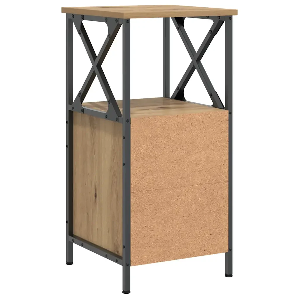 vidaXL Comodini 2pz Rovere Artigianale 34x35,5x70 cm Legno Multistrato - Image 6