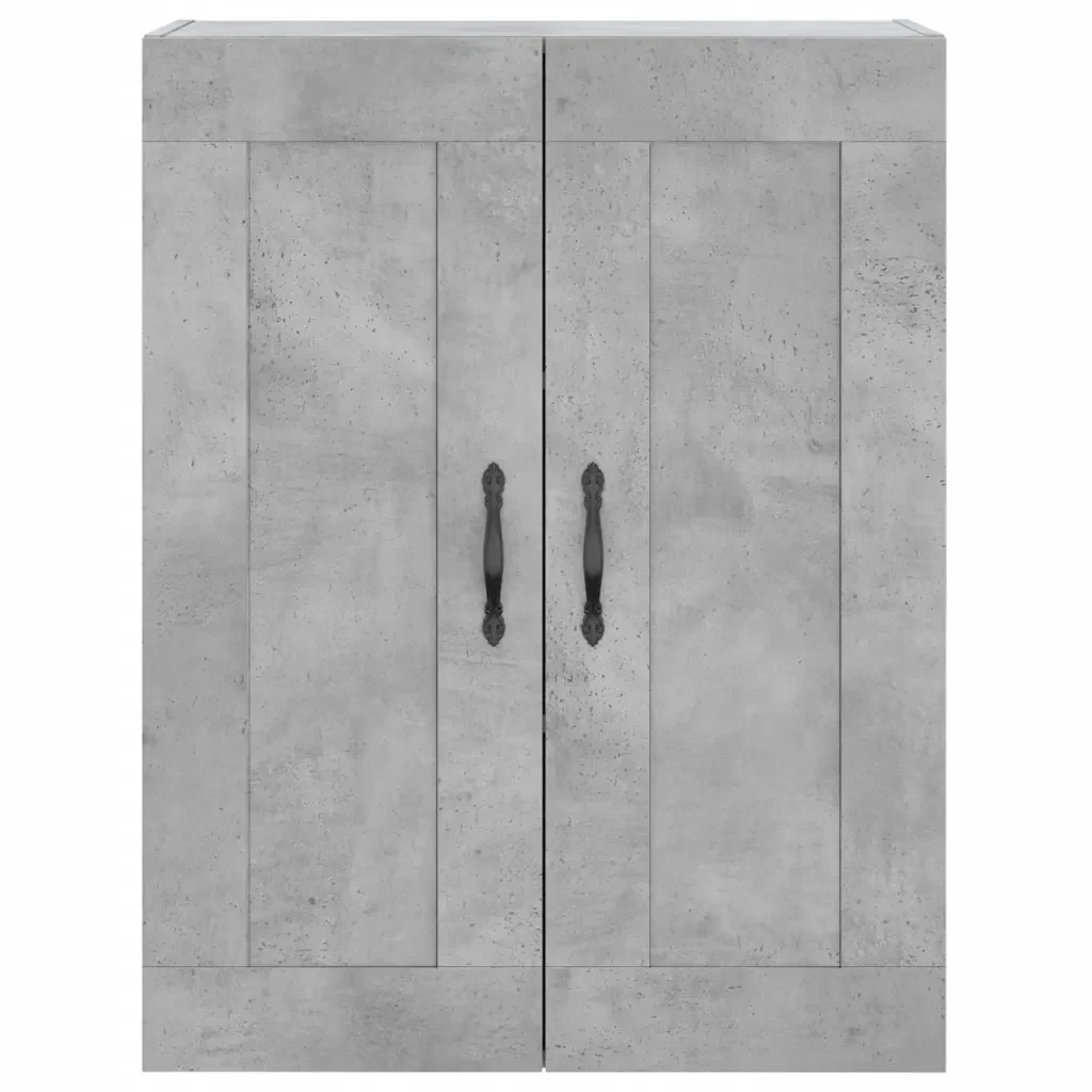 vidaXL Credenza Grigio Cemento 69,5x34x180 cm in Legno Multistrato - Image 5