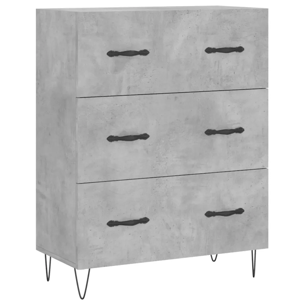 vidaXL Credenza Grigio Cemento 69,5x34x180 cm in Legno Multistrato - Image 6