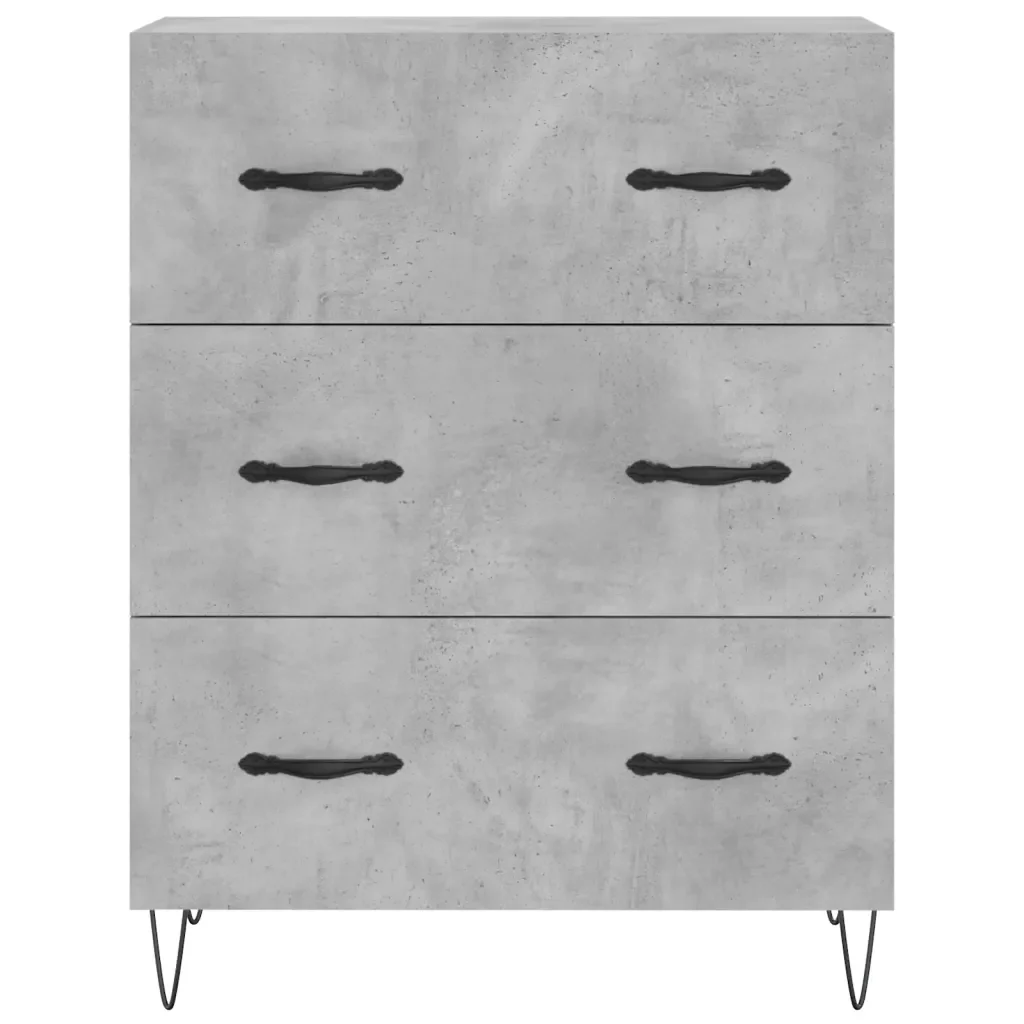 vidaXL Credenza Grigio Cemento 69,5x34x180 cm in Legno Multistrato - Image 7