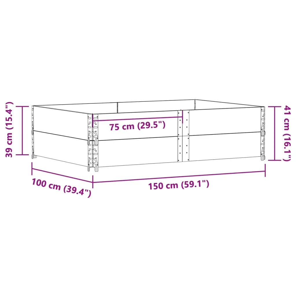 Fioriera da Giardino Marrone 150x100 cm Legno Massello di Pino - Image 6