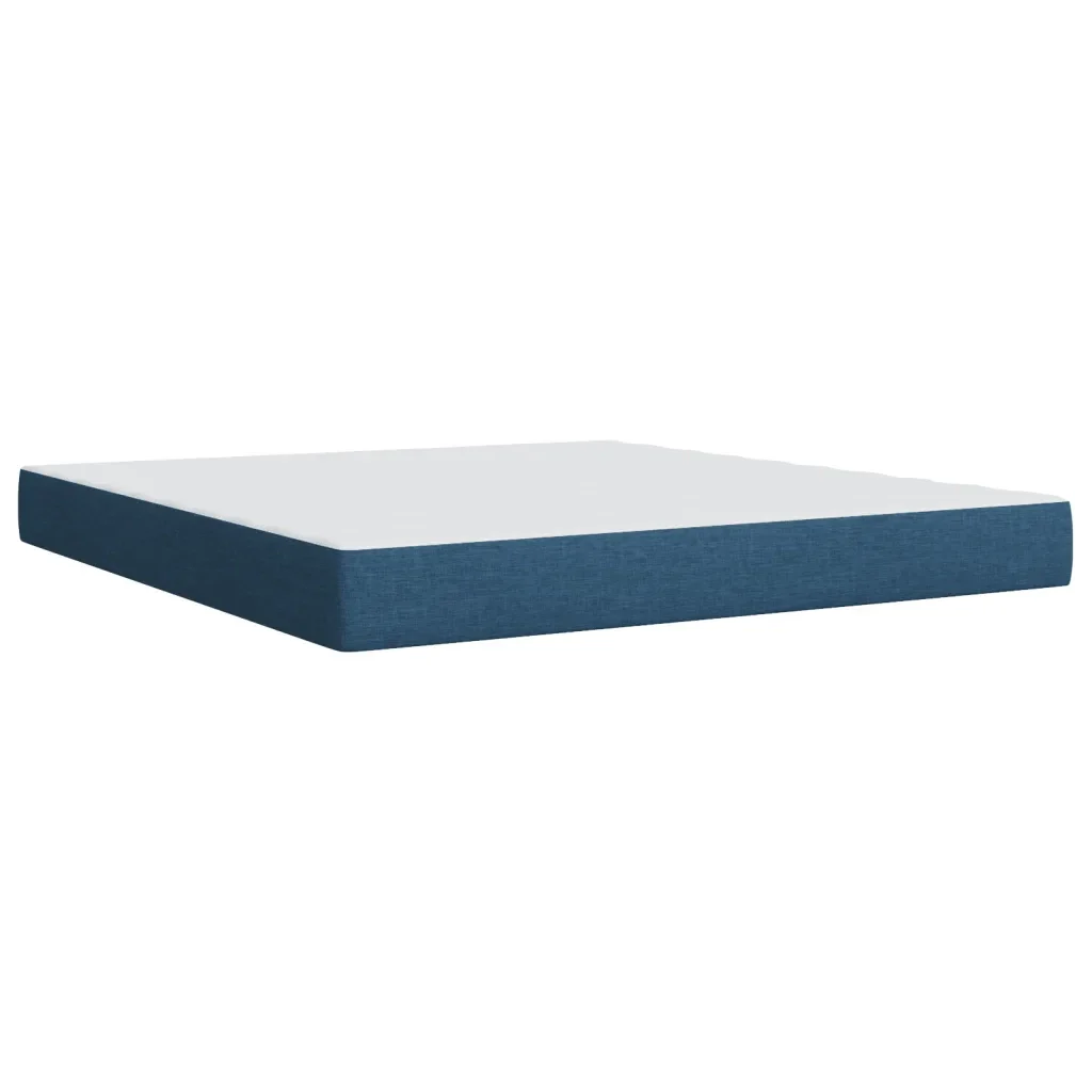 vidaXL Giroletto a Molle con Materasso Blu 180x200 cm in Tessuto - Image 8