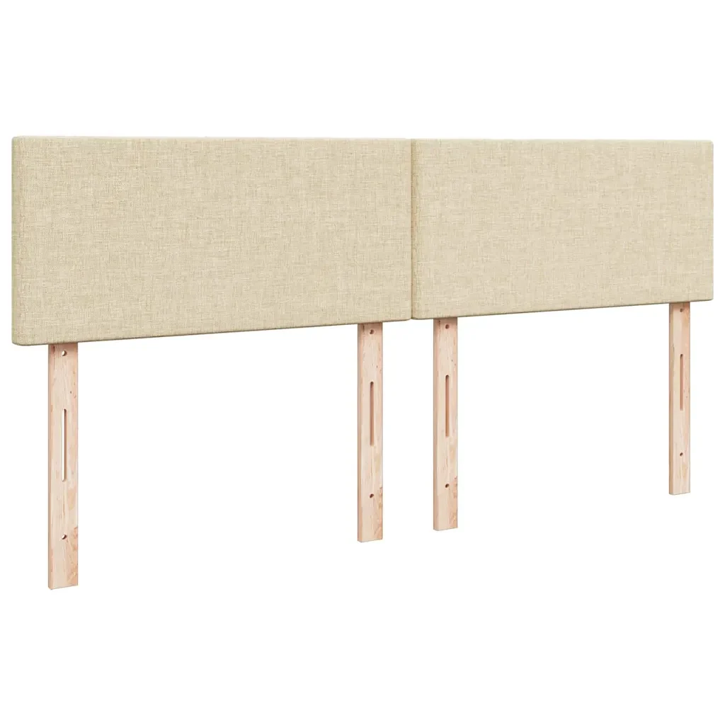 vidaXL Giroletto a Molle con Materasso Crema 200x200 cm in Tessuto - Image 6
