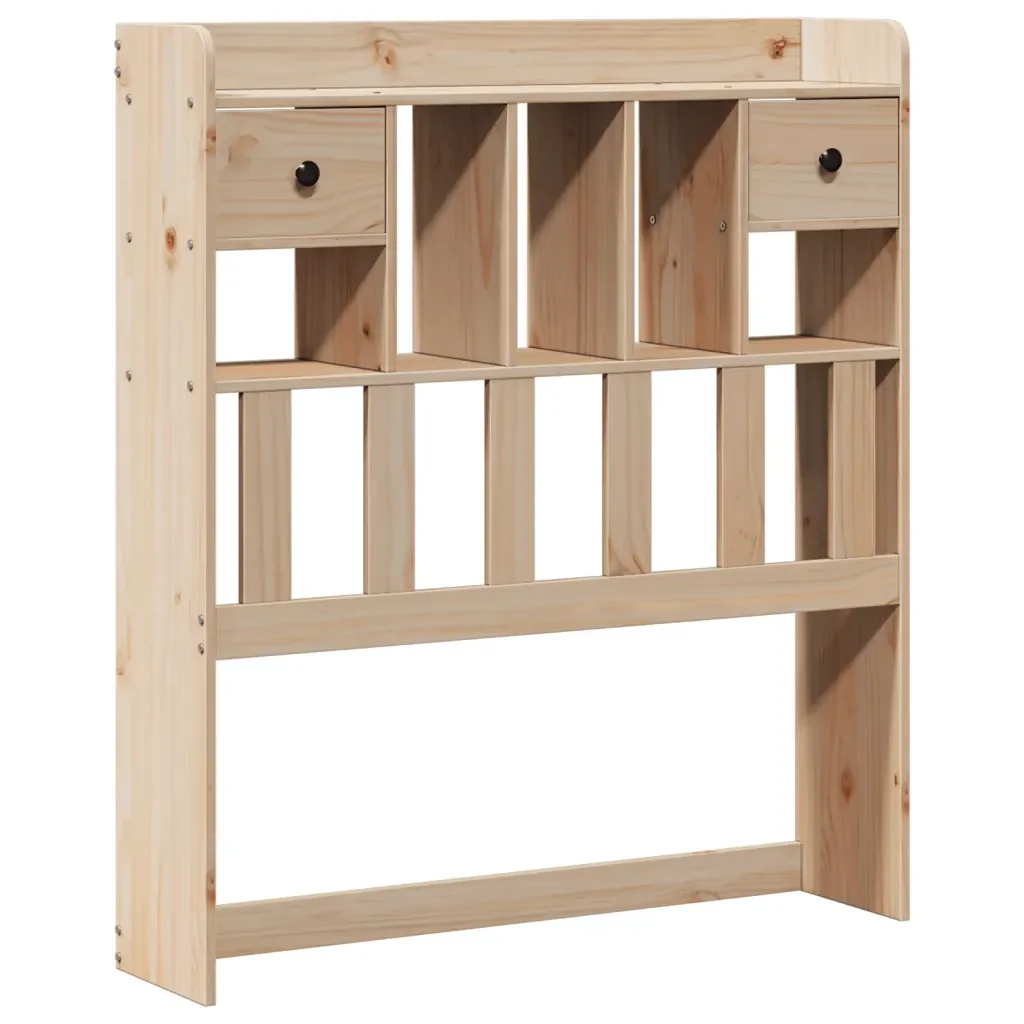 Giroletto con Libreria senza Materasso 75x190 cm in Legno Pino - Image 4