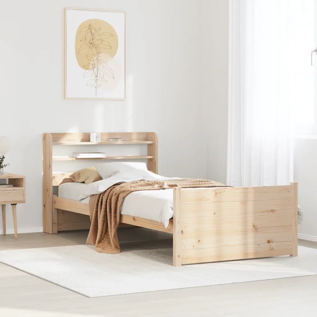 vidaXL Giroletto con Testiera 90x190 cm in Legno Massello di Pino
