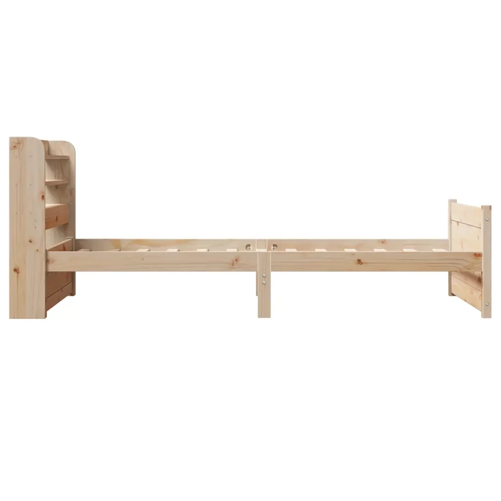vidaXL Giroletto con Testiera 90x190 cm in Legno Massello di Pino - Image 6