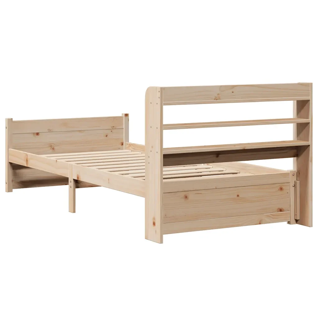 vidaXL Giroletto con Testiera 90x190 cm in Legno Massello di Pino - Image 7