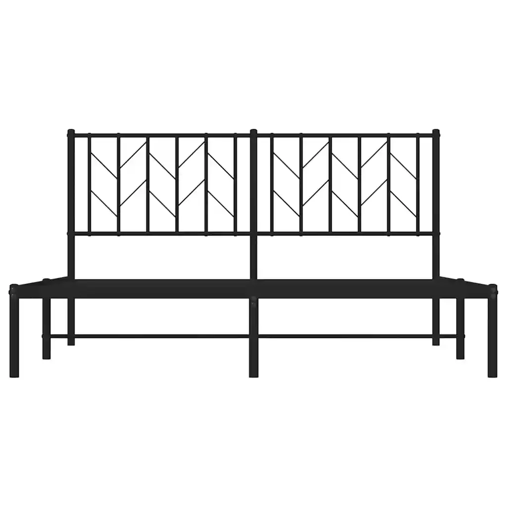 vidaXL Giroletto con Testiera in Metallo Nero 150x200 cm - Image 5