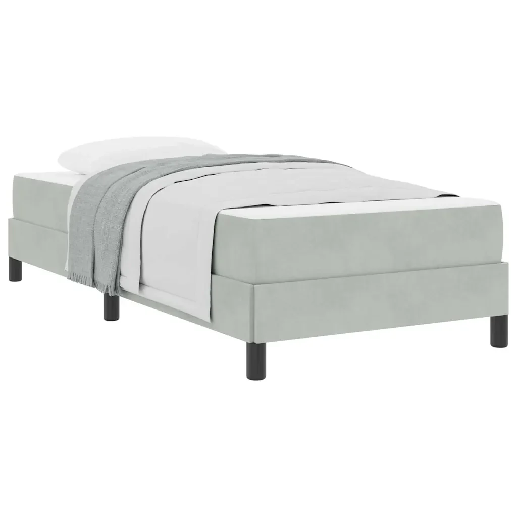 vidaXL Letto box spring con materasso Grigio chiaro 90 x 210 cm - Image 10