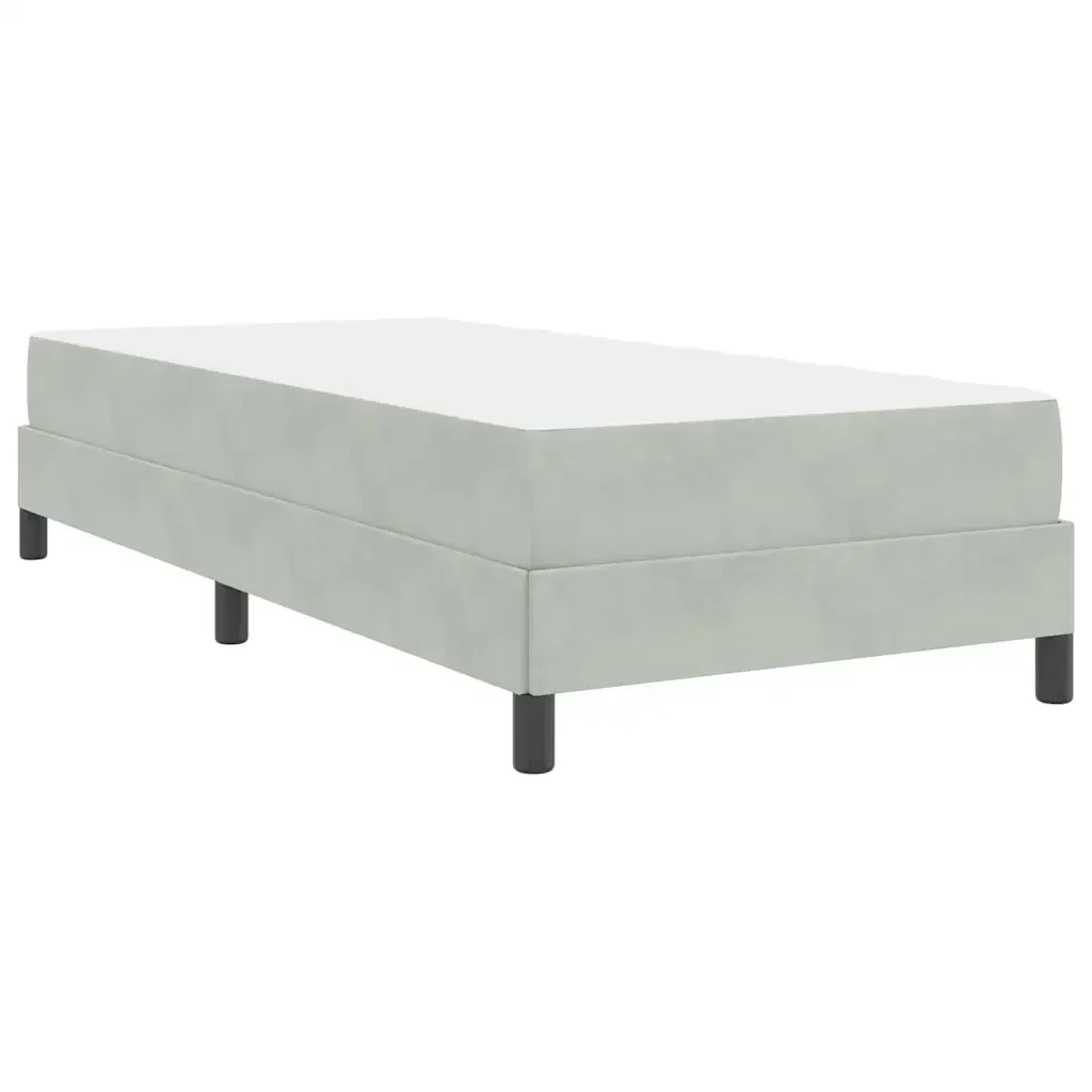 vidaXL Letto box spring con materasso Grigio chiaro 90 x 210 cm - Image 3