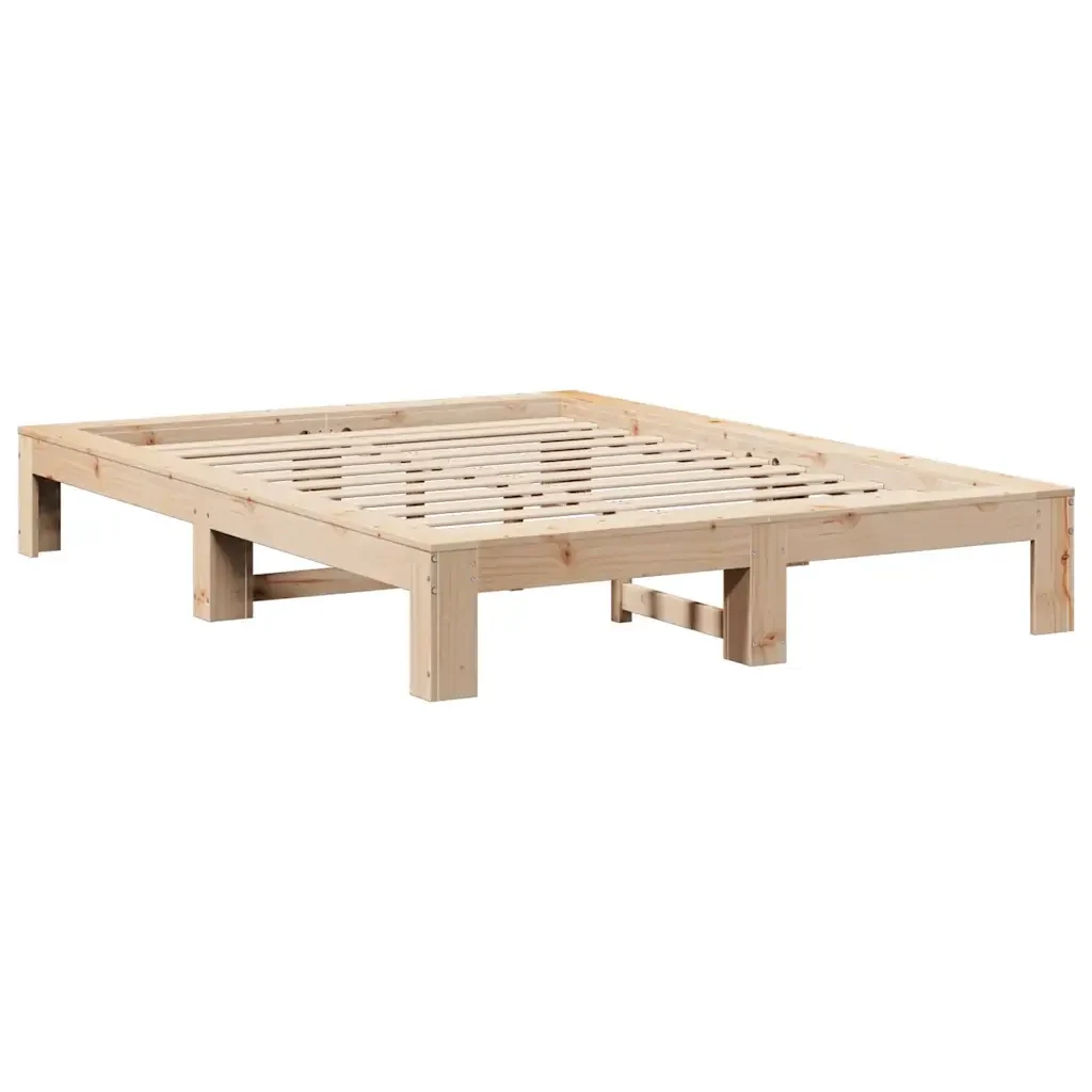 Letto senza Materasso 140x190 cm in Legno Massello di Pino - Image 4