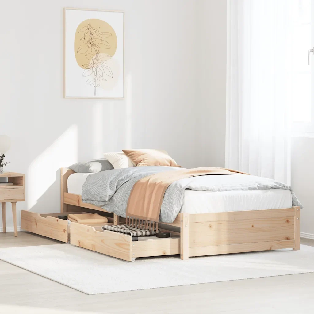 vidaXL Letto senza Materasso 90x190 cm in Legno Massello di Pino