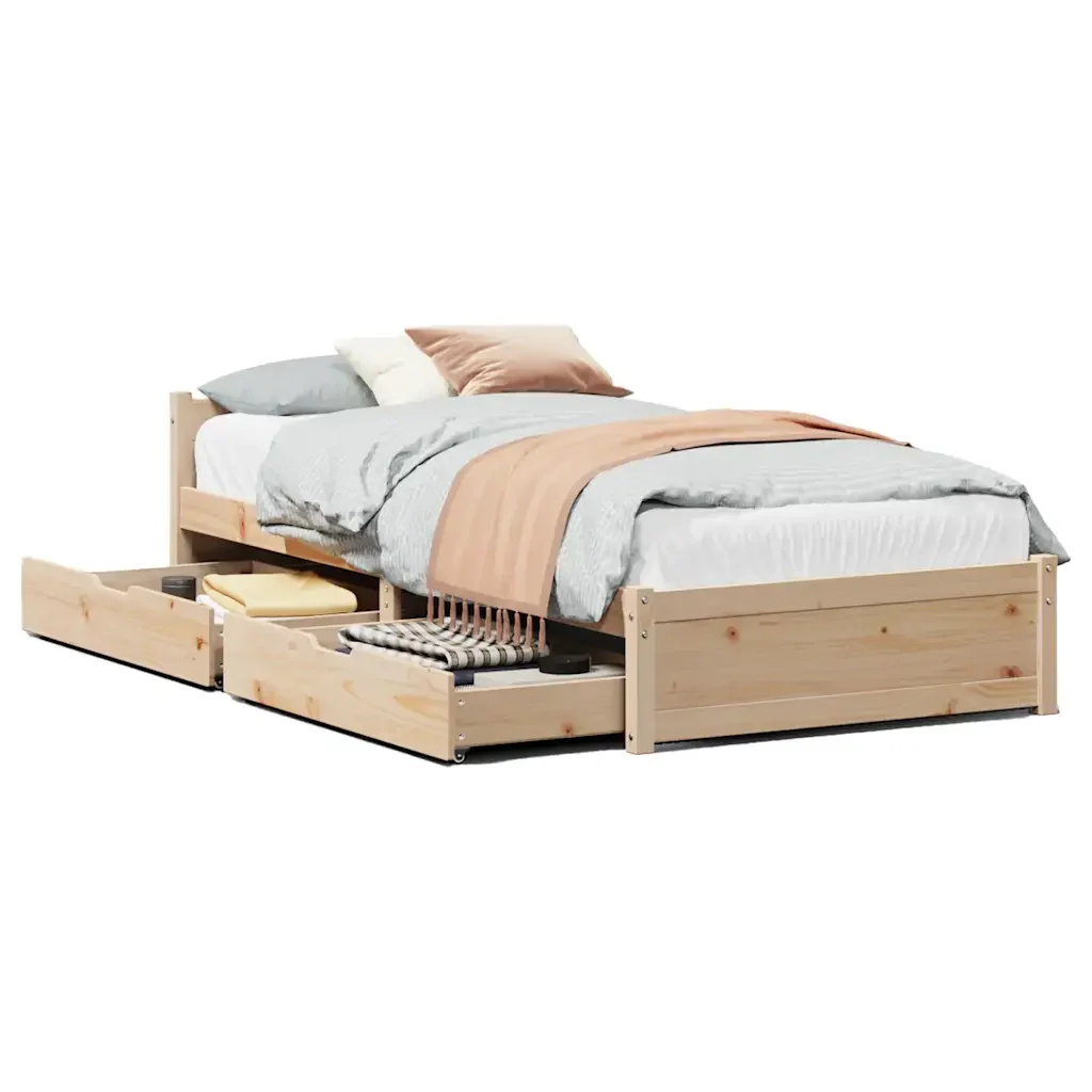 vidaXL Letto senza Materasso 90x190 cm in Legno Massello di Pino - Image 2