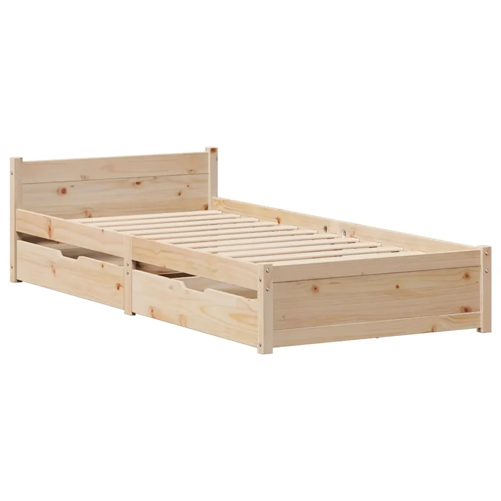 vidaXL Letto senza Materasso 90x190 cm in Legno Massello di Pino - Image 3