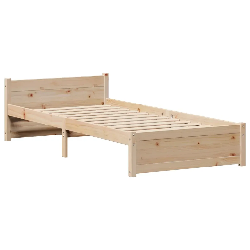 vidaXL Letto senza Materasso 90x190 cm in Legno Massello di Pino - Image 4