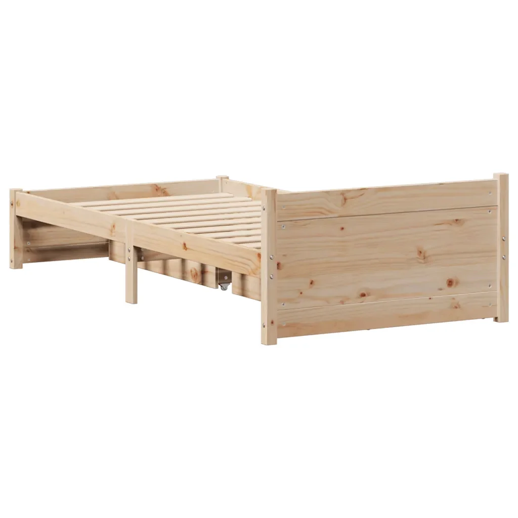 vidaXL Letto senza Materasso 90x190 cm in Legno Massello di Pino - Image 7
