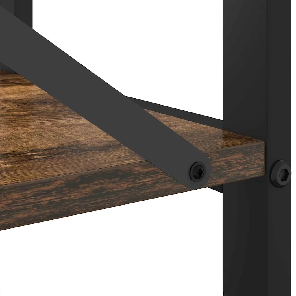 vidaXL Libreria Rovere fumo 80 x 30 x 48.5 cm Legno multistrato - Image 9