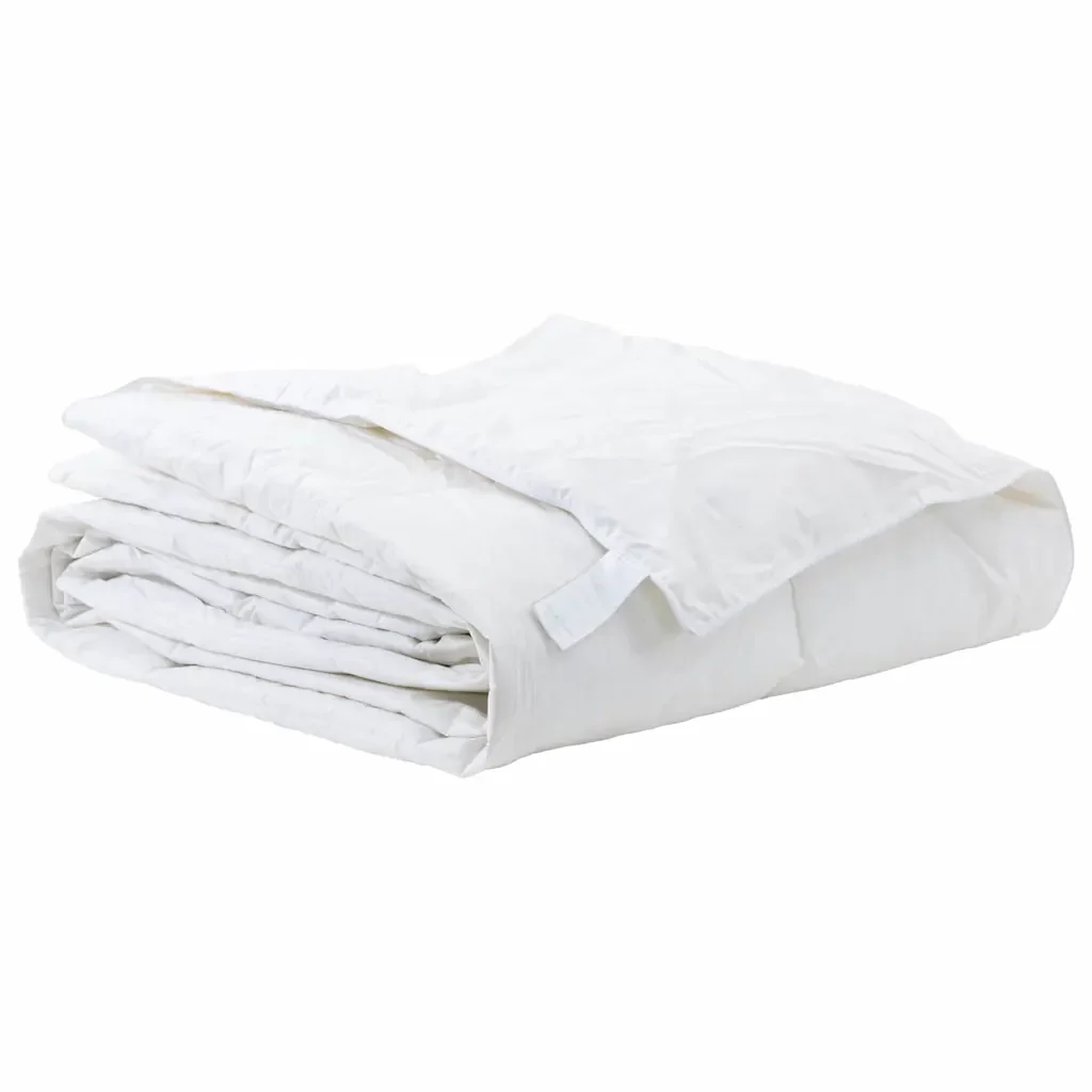 vidaXL Quilt e Piumini Bianco 240 x 260 cm Piume - Image 2