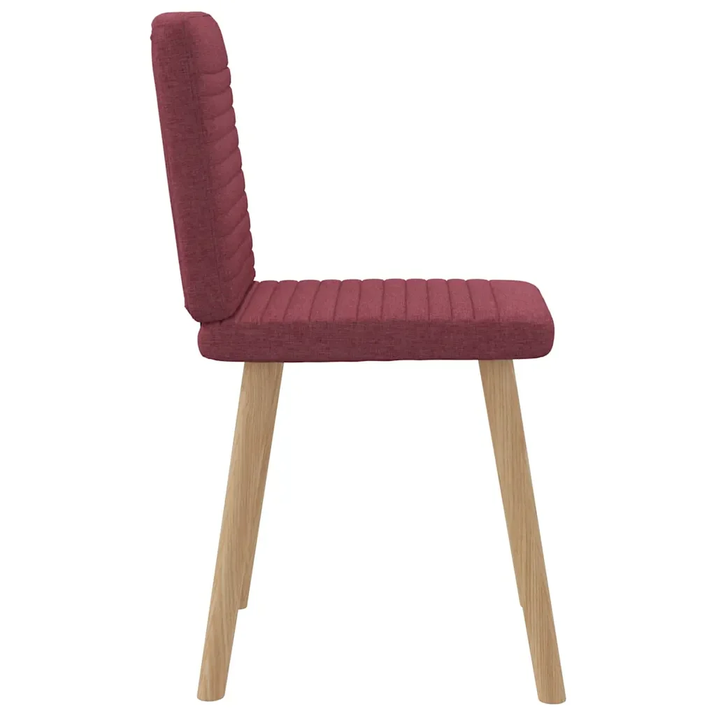 vidaXL Sedie da Pranzo 6 pz Rosso Vino in Tessuto - Image 4