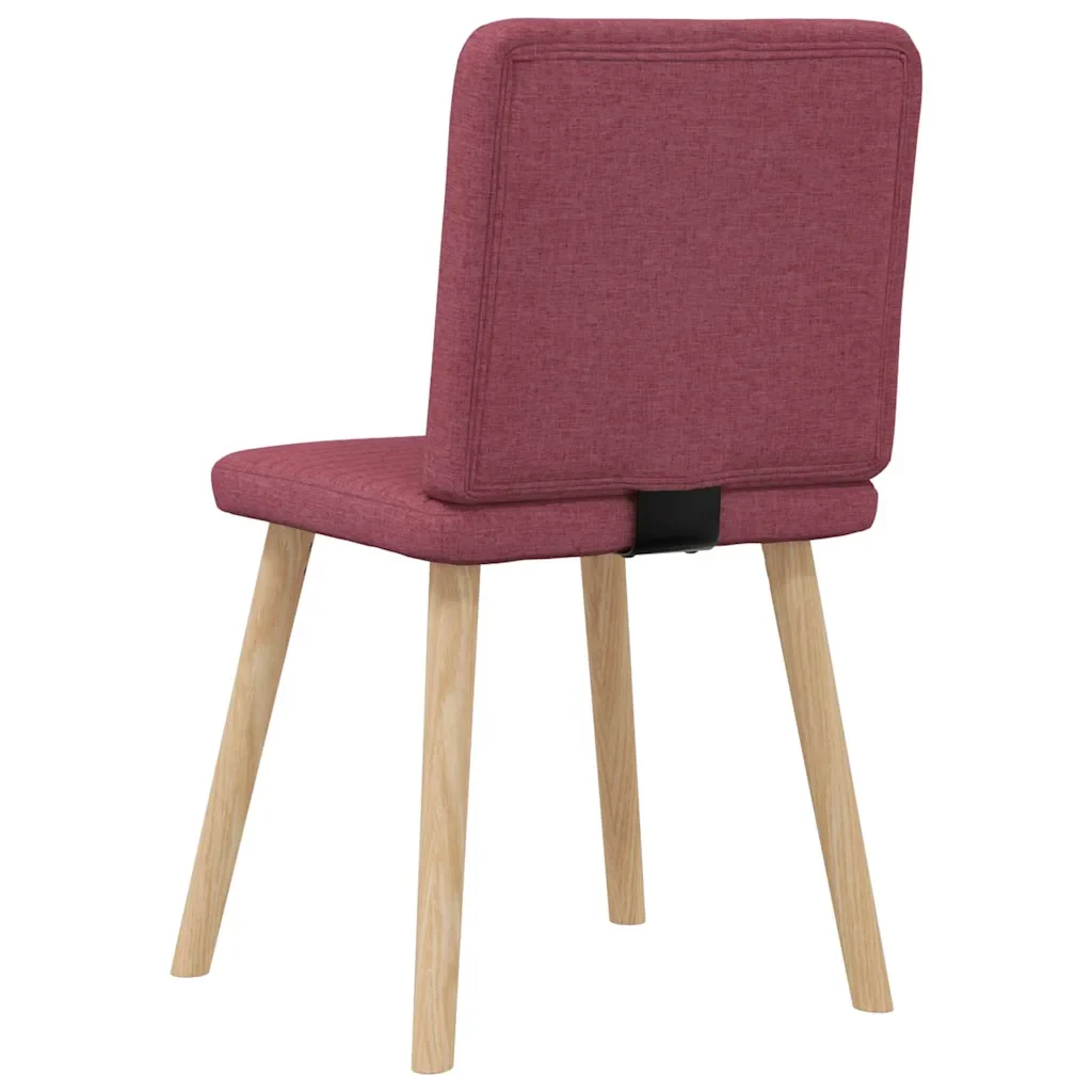 vidaXL Sedie da Pranzo 6 pz Rosso Vino in Tessuto - Image 5
