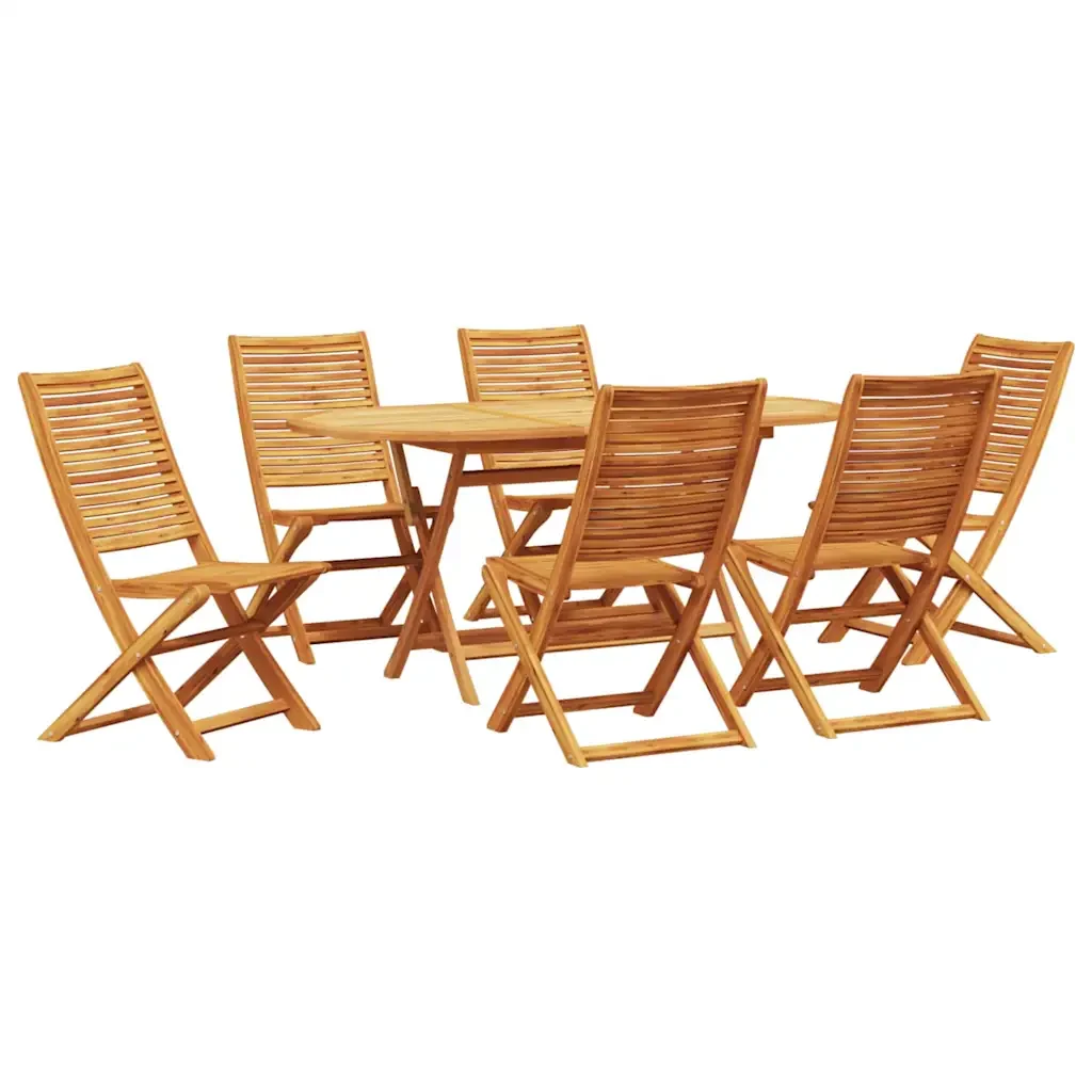 vidaXL Set da Pranzo per Giardino 7 pcs Marrone - Image 2