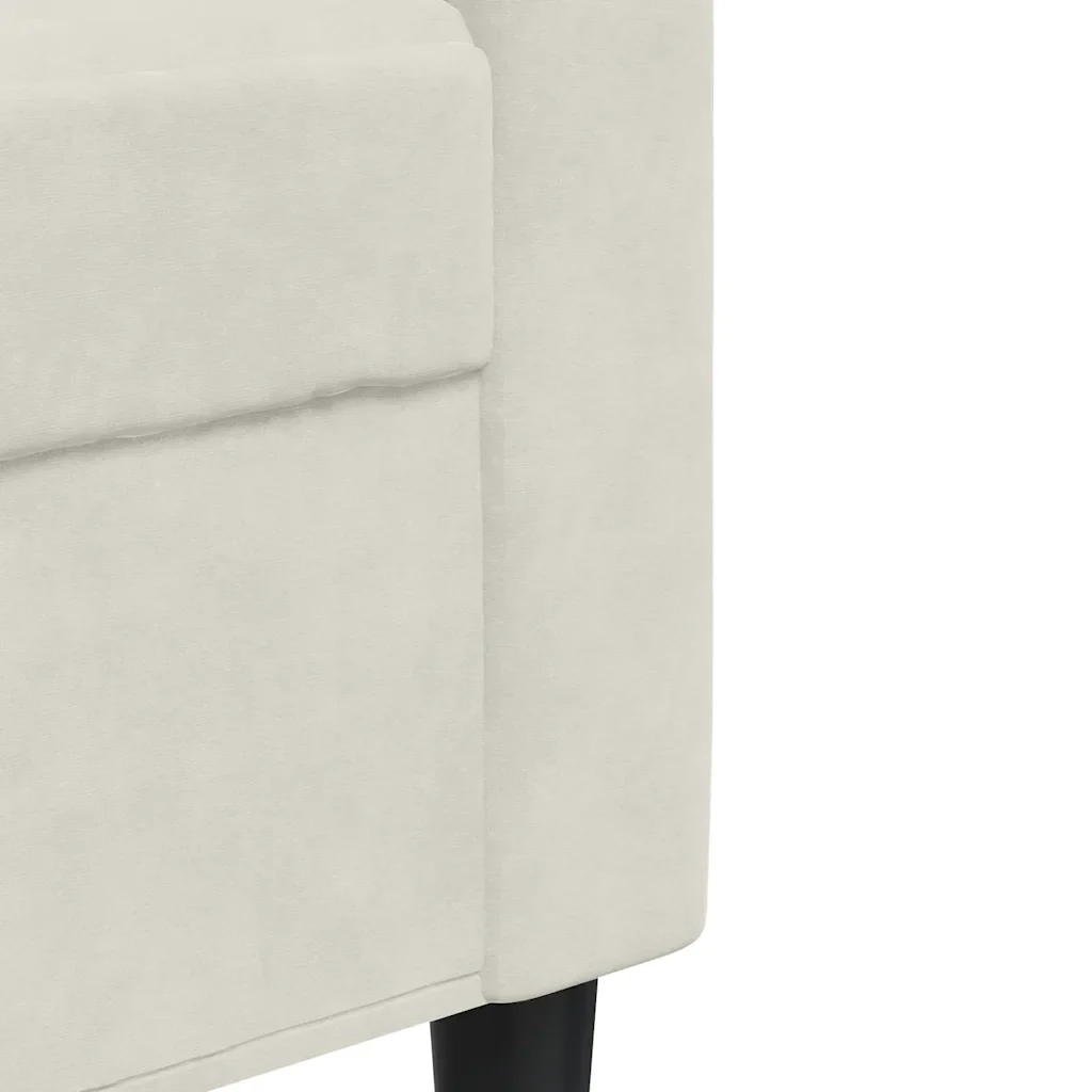 vidaXL Set di Divani 3 pz con Cuscini Crema in Velluto - Image 6