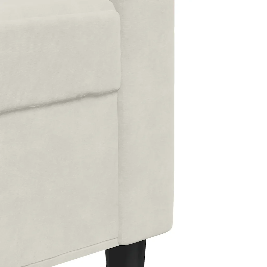 vidaXL Set di Divani 3 pz con Cuscini e Rinforzi Crema in Velluto - Image 7