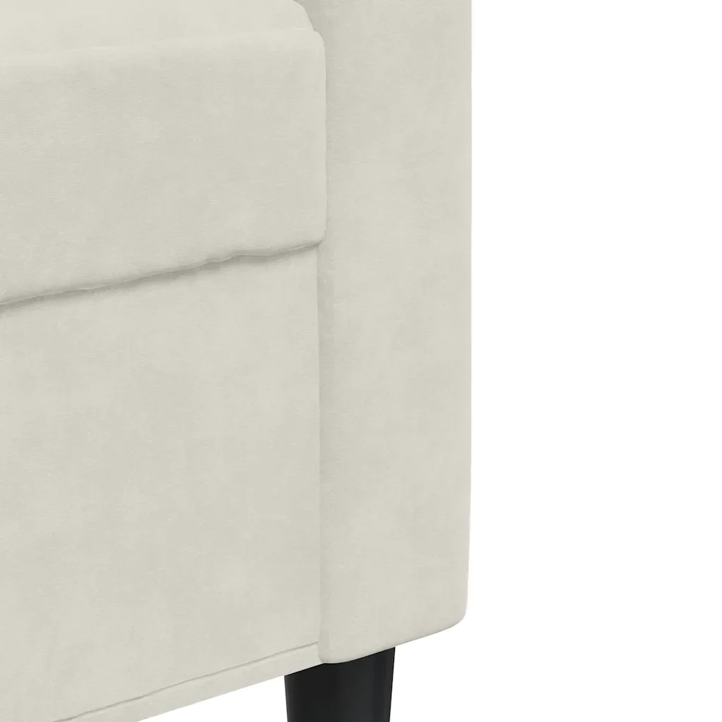vidaXL Set di Divani 3 pz con Cuscini e Rinforzi Crema in Velluto - Image 7