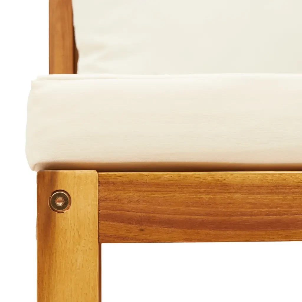 vidaXL Set di divani da giardino 4 pezzi con cuscini in legno di acacia e rattan - Image 9