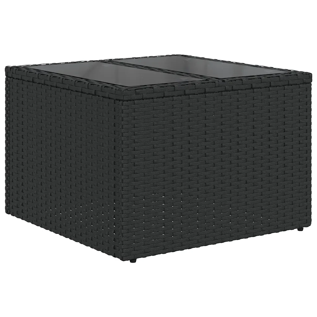 vidaXL Set Divani da Giardino 9 pz con Cuscini Nero in Polyrattan - Image 6
