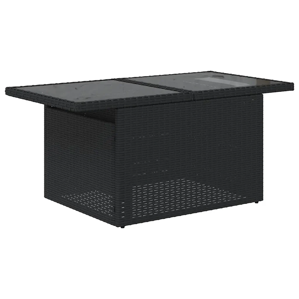 vidaXL Set Divani da Giardino 9 pz con Cuscini Nero in Polyrattan - Image 6