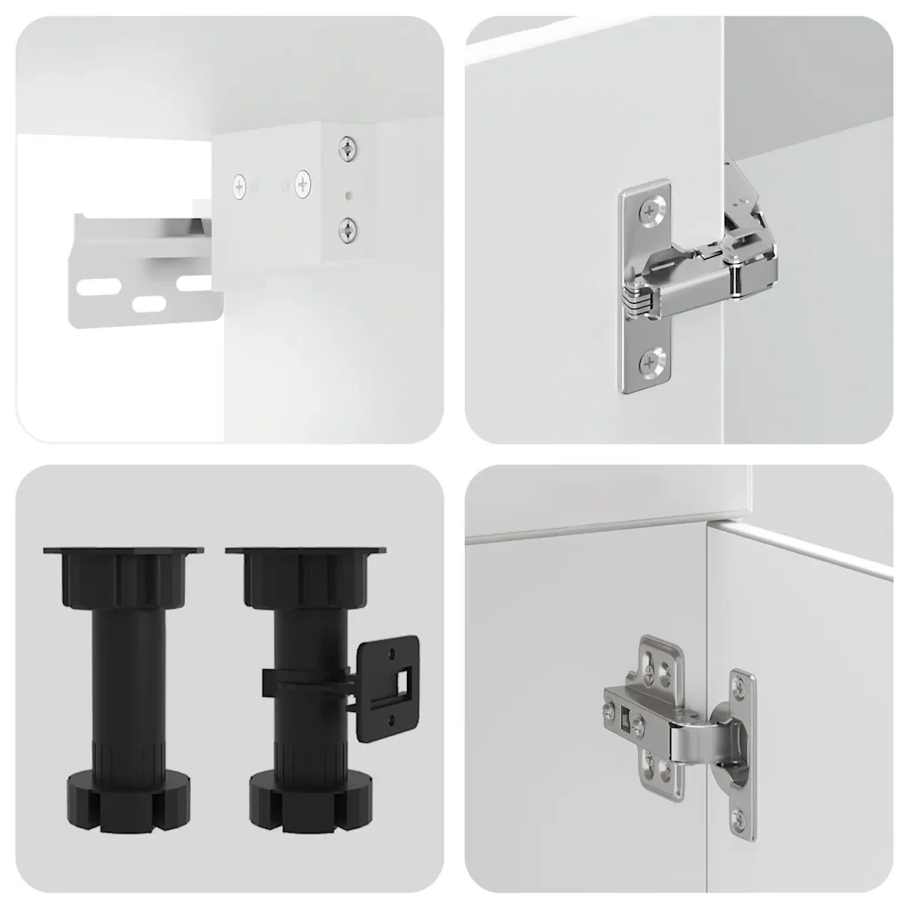 vidaXL Set Mobili da Cucina 7 pz Porto Bianco Legno Multistrato - Image 6