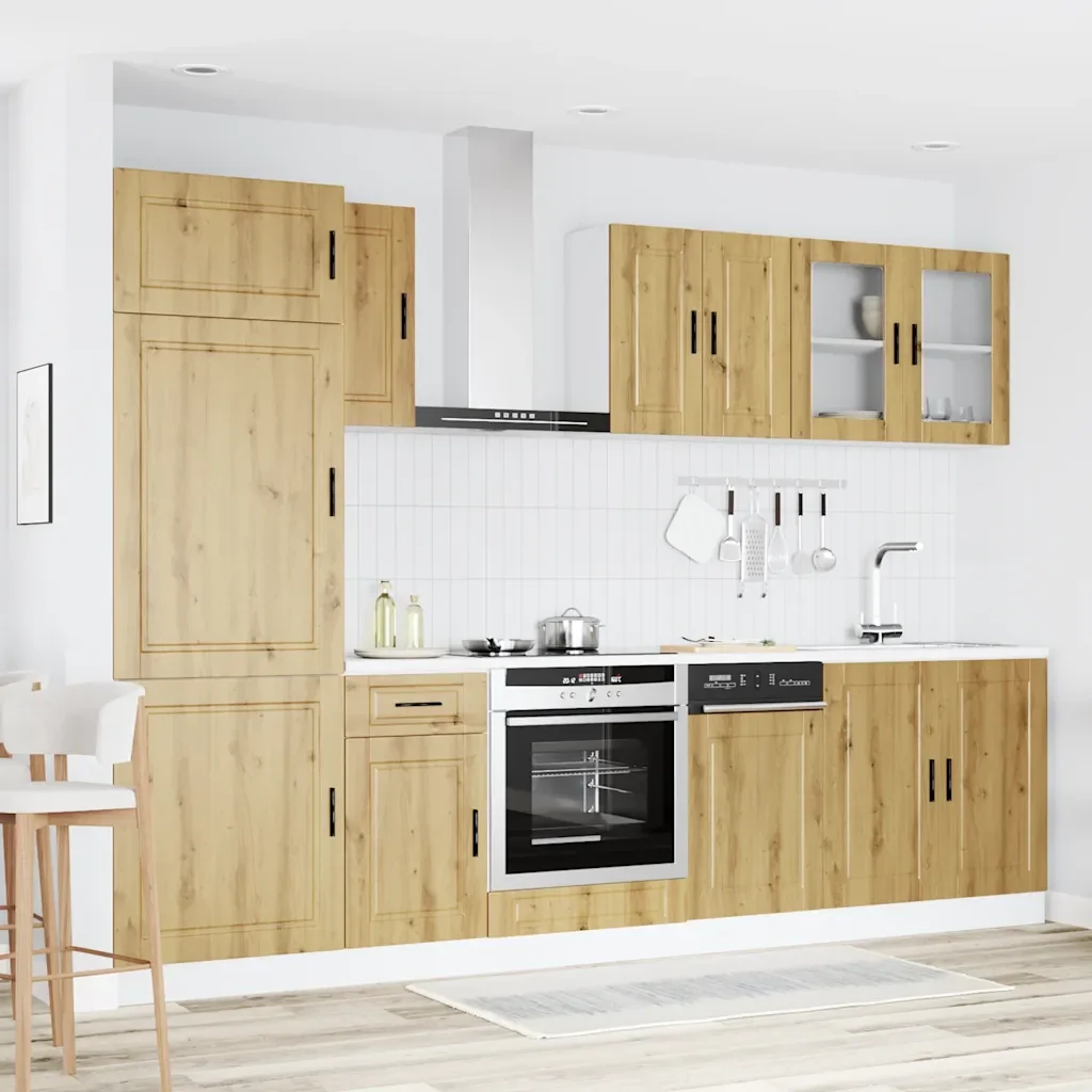 vidaXL Set Mobili da Cucina 8 pz Kalmar Rovere Artigianale Truciolato - Image 3
