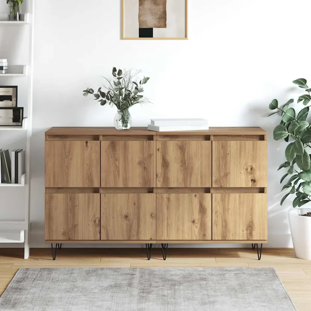 Sideboards 2 pcs rovere artigianale 120 x 35 x 70 cm - Image 4