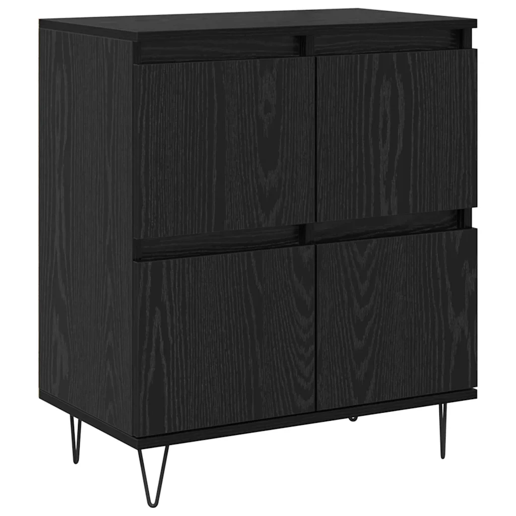 Sideboards 2 pcs Rovere nero 120 x 35 x 70 cm Legno multistrato - Image 5