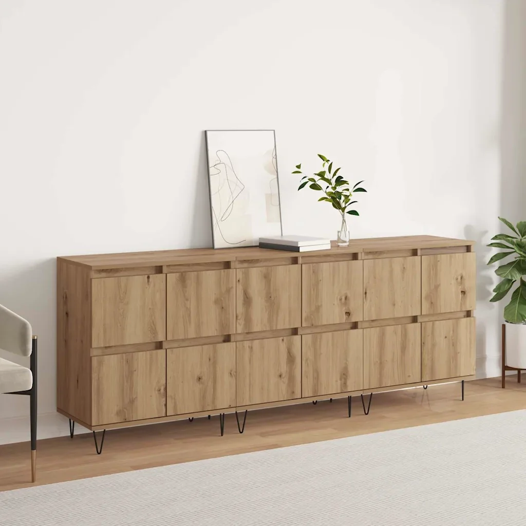 Sideboards 3 pcs rovere artigianale 180 x 35 x 70 cm - Image 4