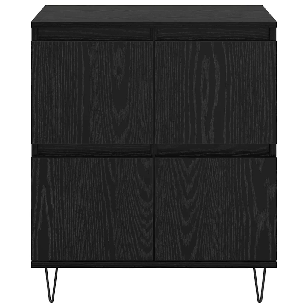 Sideboards 3 pcs Rovere nero 180 x 35 x 70 cm Legno multistrato - Image 7