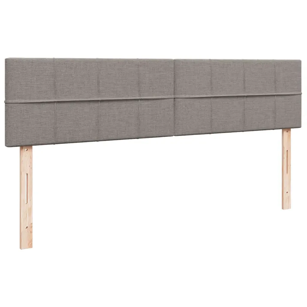 vidaXL Struttura Letto Pouf con Materasso Tortora 160x200cm in Tessuto - Image 8
