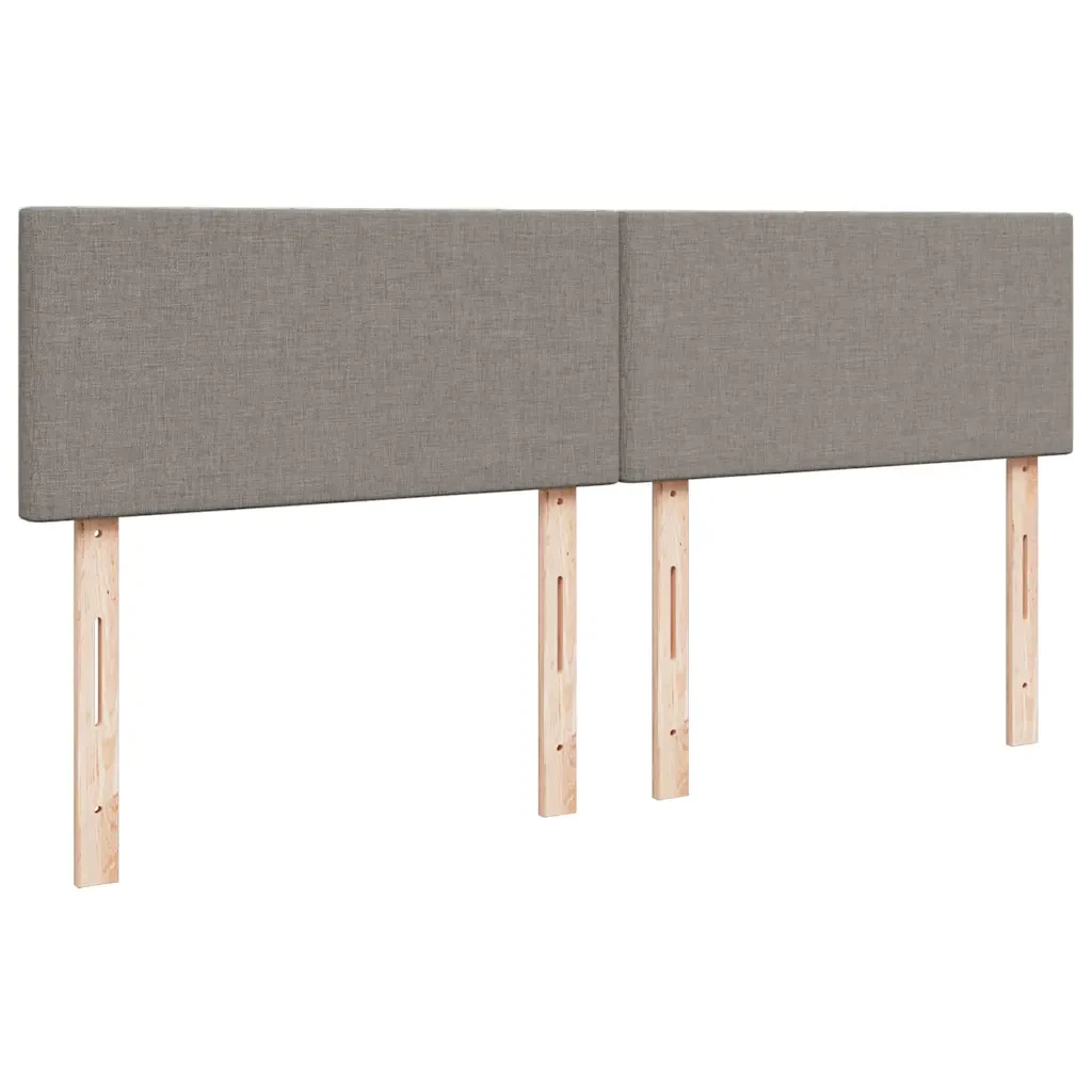 vidaXL Struttura Letto Pouf con Materasso Tortora 160x200cm in Tessuto - Image 9
