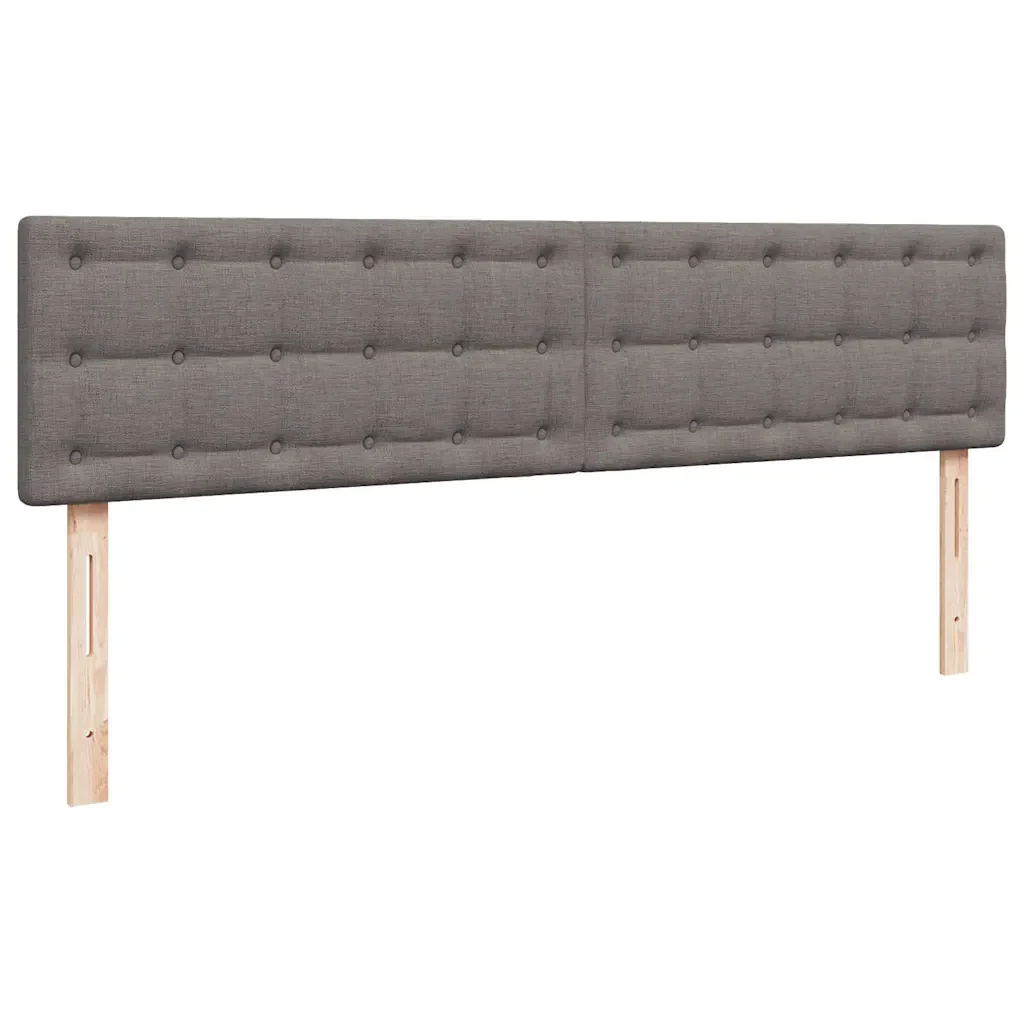 vidaXL Struttura Letto Pouf con Materasso Tortora 160x200cm in Tessuto - Image 9