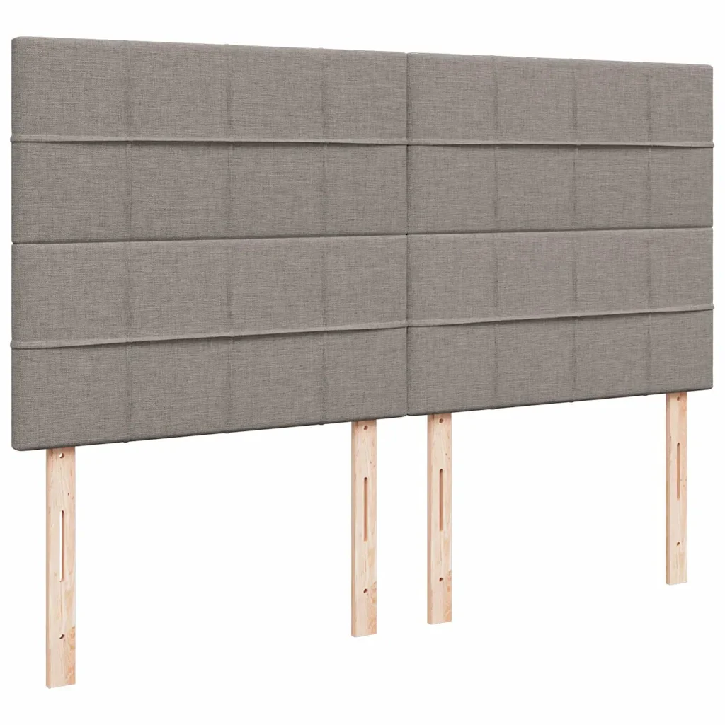 vidaXL Struttura Letto Pouf con Materasso Tortora 160x200cm in Tessuto - Image 8