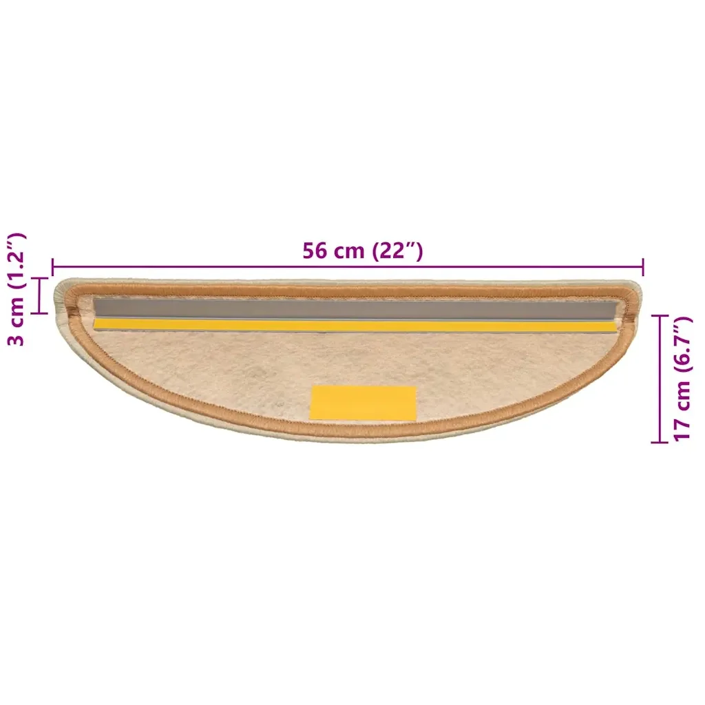Tappeti Autoadesivi Scale Aspetto Sisal 30 pz 56x17x3 cm Sisal - Image 7