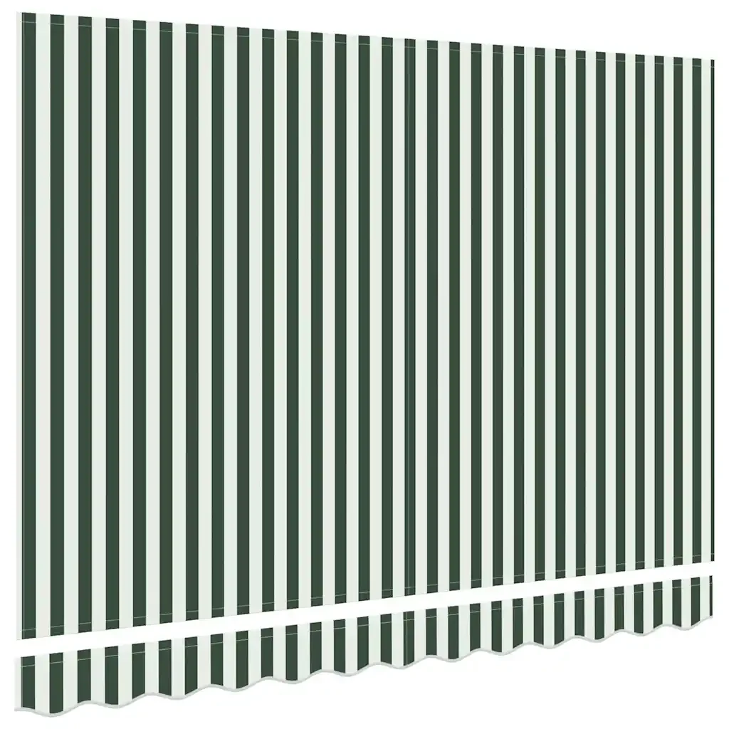 vidaXL Telo di ricambio per tenda da sole Verde e bianco 250 x 200 cm - Image 4